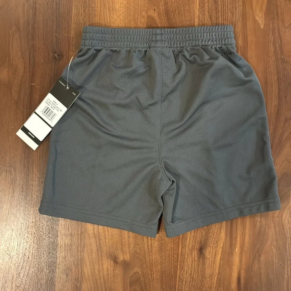Adidas Kid’s  Charcoal Gray Athletic Shorts - Picture 3 of 4